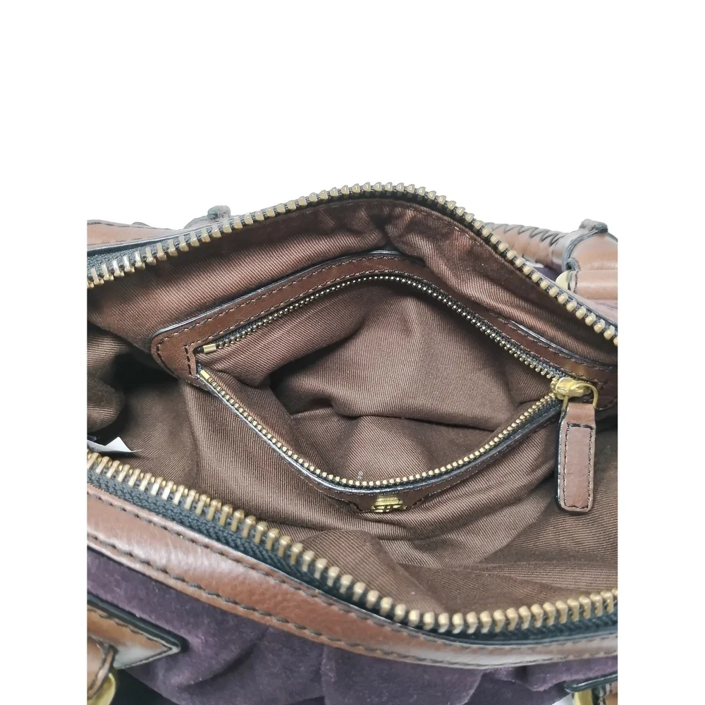 Vintage 90's Banana Republic Suede Leather Hobo Braided Handle 13